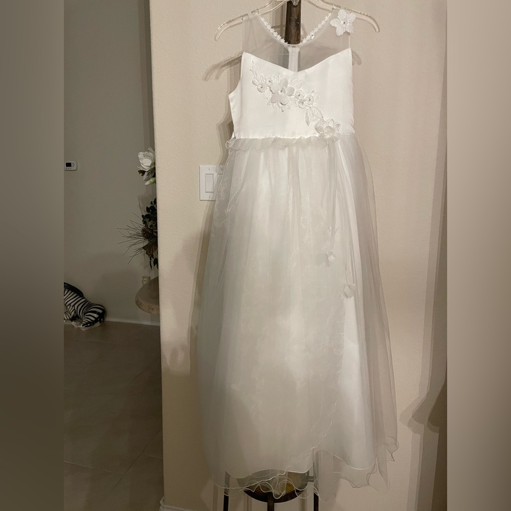 Darling Communion wedding flower girl 4 layer dress SZ 170 (14-16) White tulle - Picture 10 of 13